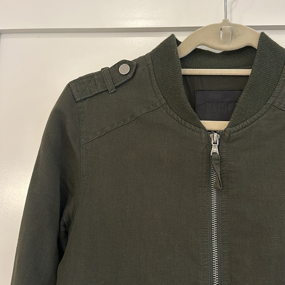 Paige Army Green Bomber Jacket - Picture 3 of 7